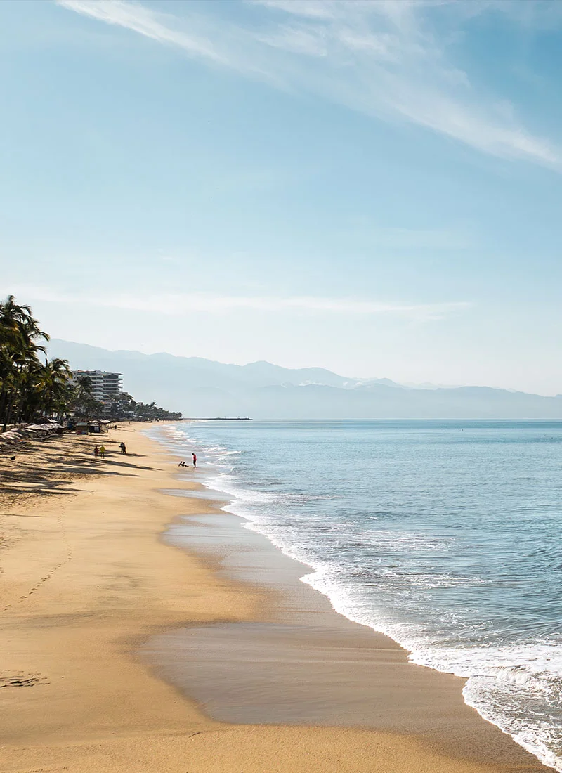 Oceanfront beach in Nuevo Vallarta